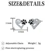 Pendientes Transfronterizos de Plata de Ley S925 con Huella de Pata de Mascota en Forma de Corazón para Mujer, Pendientes de Lujo Ligero de Nicho de Gama Alta, Exquisitos y Modernos Accesorios para Orejas