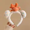 Faixa de cabeça de pelúcia divertida e peculiar para mulheres, com design de desenho animado, textura fofa e estilo de coroa alta, perfeita para lavar o rosto e adicionar um toque de sofisticação aos seus acessórios de cabelo.