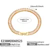 Set de Collar y Pulsera de Zirconia de Colores y Diamantes Completos Más Vendido en Europa y América, Acero Inoxidable Chapado en Oro de 18K, Venta al por Mayor de Fábrica en Stock