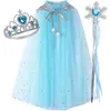 Velo Congelado Elsa Capa de Elsa Chal de Princesa Capa de Sofía Disfraz de Halloween para Niñas