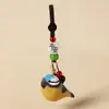 Nuevo Llavero Colgante Pájaro Tallado en Madera Hecho a Mano Lindo Gorrión Decoración para Colgar en Mochila Regalo de Graduación para Estudiantes