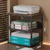 Gabinete de pie para microondas de cocina, soporte de base, escritorio de oficina, estante de almacenamiento multicapa para impresora