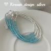 Estilo Coreano Nuevo Estilo Japonés Cadena Fresca para Clavícula Plata de Ley S925 Rodocrosita Rombo Pulsera con Cuentas de Plata Versátil