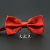 Vestido de Corbata de Moño Plegable de Color Sólido Boda Hombres Estilo Británico Coreano Moderno Doble Capa Boda Novio Corbata de Moño para Hombres y Mujeres