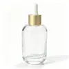 Frasco Conta-Gotas Plano Transparente 15ml 30ml em Estoque de Fábrica Engarrafamento de Óleo Essencial de Aromaterapia Essência Frasco Pequeno para Amostra