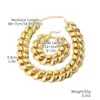 Joyería Transfronteriza Europea y Americana Amazon Elegante Exagerado Geométrico Hip-Hop Collar Cadena Fresca Moderna Pulsera Collar Joyería para Mujeres