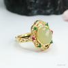 Guan Yu Jade Hetian Natural Anel de Água Clara Anel de Jade Estilo Étnico Atacado Dropshipping S4051702L