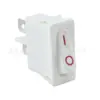 Interruptor Kcd1 Blanco de 2 Pines y 2 Velocidades con Forma de Barco con Letras Rojas Io Interruptor Basculante Plano 21*9.5mm Interruptor de Encendido