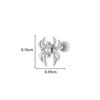 Pendientes Henson de cobre con incrustaciones de circonita, forma de araña, forma de concha, acero de titanio, para oreja, uña coclear, para oreja, para niña