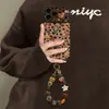 Funda de teléfono de dibujos animados con estampado de leopardo para Apple 17pm, iPhone 18, linda 16, gamuza 14, pulsera 15, ventana grande