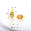 Loja de Ouro Mesmo Estilo Banhado a Ouro Acessórios DIY Oito Deuses Guardiões Roda de Oração Pingente Colar Pingente Vintage Corrente de Clavícula