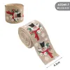 Cinta de Lino para Navidad Guirnalda de Árbol de Navidad Cinta Decorativa Suministros para Fiestas Cinta Muñeco de Nieve Piña