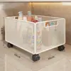 Estante de almacenamiento debajo del mueble del baño, carrito de baño, cesta de almacenamiento para detergente y polvo de lavandería, cesta para ropa sucia debajo del lavabo