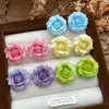 Brincos Florais Degradê Estilo Férias de Verão, Brincos Dopamina Únicos, Design de Nicho, Brincos Modernos e Elegantes para Mulheres