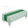 Set de Suministros para Decoración de Fiesta 'New Green Sage' Transfronterizo Hojas de Eucalipto Platos de Papel Servilletas de Papel Mantel
