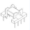 Esqueleto transformador EFD15 Esqueleto de alta frequência EFD15 Esqueleto de baquelite horizontal 4 + 4PIN fonte de alimentação horizontal aberta