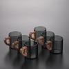 Taza de Té Pequeña de Vidrio Kung Fu con Formas de Madera Resistente a Altas Temperaturas Alto Valor Estético Taza de Té Exquisita Taza de Maestro Set de Té Kung Fu para el Hogar