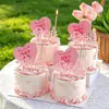 2026 Día de la Madre Feliz Decoración de Pastel Tarjeta de Corazón Acrílico Cadena de Perlas Topper Feliz Día de la Madre
