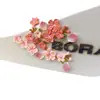 Simulación de Vehículo Eléctrico para Coche Flor de Durazno Estéreo 3D Accesorio Decorativo para Cubrir Rayones, Pegatina Decorativa Rosa para Salpicadero