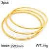 Anel liso de 3mm bobina versátil pode ser usado em camadas anel liso banho ouro 18k combinação multicolorida pulseira de aço titânio joias femininas