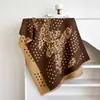 Xale de Inverno Espesso Elegante e Intelectual para Mulheres, Cachecol Quente Multifuncional Versátil com Estampa de Leopardo para Passeios de Outono e Inverno