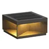Luz solar de poste exterior impermeable LED de cuatro caras emisoras luz de jardín para casa villa balcón poste de puerta luz