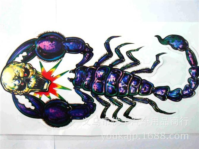 蝎子和骷髅头贴纸1