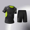 Ropa Deportiva Transfronteriza para Hombre Traje Deportivo Mallas de Secado Rápido Alta Elasticidad Entrenamiento de Carrera Ropa para Baloncesto Carrera Matutina Primavera y Otoño