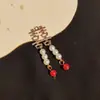 Accesorios DIY Hechos a Mano Estilo Chino Abanico de Boda de Novia Abanico Redondo Estilo Antiguo Colgante Decorativo Borla Materiales Taza de Té