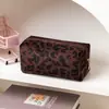 Amazon Transfronterizo Nueva Bolsa de Cosméticos con Estampado de Leopardo para Mujer Bolsa de Almacenamiento de Viaje de Gran Capacidad Bolso de Mano con Textura Personalizada Europea y Americana