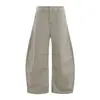 1108 Estilo de calle alto americano unisex de alta gama retro diseño estructurado abotonado pantalones casuales holgados curvos para hombre