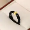 Anillo de Oro Puro 999 para Mujer, Estilo Nuevo, Anillo Trenzado de Cuerda Tejida Hecho a Mano, 24K, Venta al por Mayor para Regalos