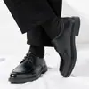 Sapatos masculinos de couro, nova coleção primavera 2026, estilo casual, couro genuíno, para uso profissional e formal - 2023