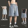 Shorts Jeans Masculinos 2025 Verão Fino Solto Cintura Justa Calça Média Moderno Casual Juvenil Cinco Pontos Calça Masculina
