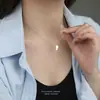 Collar de Galleta de Pez Pequeño de Plata de Ley S925 para Mujer, Estilo Coreano Ins Simple y Único Colgante de Pescado Salado Cadena para Clavícula