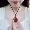 Cuentas giratorias con hebilla de princesa de cinabrio y arena dorada púrpura, colgante para mujer este año, suministro en vivo de colgantes de cinabrio, muy favorable