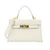 Bolsa de Ombro Nova Tendência 2025, Pequena Bolsa de Mão Quadrada, Bolsa Kelly Fashion, Bolsa de Ombro Transversal Elegante de Alta Qualidade
