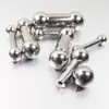 Pendientes de aro con barra recta de dientes internos de gran tamaño para el pecho, piercing para el cuerpo humano, anillo plateado al por mayor, joyería punk