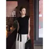 Moda de Verano 2026 Nuevo Diseño de Tencel Casual de Punto Ajustado de Manga Corta para Transmisión en Vivo y Distribución