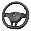 Funda cosida a mano para volante de fibra de carbono Sagitar Magotan Lavida Passat Jetta Santana Tiguan Touang Golf