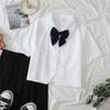 Traje pequeño de estilo japonés uniforme de mujer camisa corta de cintura alta manga corta estilo universitario ropa de clase de graduación falda plisada conjunto completo