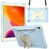 Adequado para Capa Protetora Anti-Queda para iPad 9 2021, Azul Creme Apple 9ª Geração iPad Silicone Capa Protetora Total