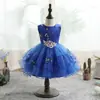 Vestido para Bebé de Un Año Niñas Falda Tutú de Princesa 0-2 Años Niña Fiesta de la Luna Llena Bautizo Vestido sin Mangas Falda Corta