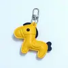 Huayang Chaveiro Acessórios Pingente de Pônei de Couro Personalizável Charms para Bolsa DIY Enfeites de PU Chaveiro Atacado