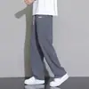 Pantalones de Hielo y Seda para Hombre 2026 Nuevo Verano Delgados de Marca de Moda de Pierna Ancha Malla Pantalones Deportivos Sueltos Rectos Casuales Largos