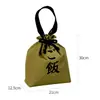 Bolsa de almuerzo de lona simple, gruesa, de gran capacidad, estilo japonés, con papel de aluminio, impermeable, con aislamiento térmico y conservación del frío, portátil.
