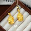 Estilo Loja de Ouro Corda Trançada Cor Dourado Areia Unissex Pingente Colar Cabeça de Buda da Paz Buda Maitreya Colar de Suéter Atacado