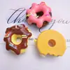 Juguete de Comida de Simulación Donut Pan de Tamaño de Bocado DIY Funda de Teléfono Pasador Goma para el Cabello Flor para Zapatos Colgante Material de Resina Lote