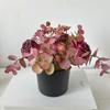Flor artificial de bonsai de camomila rosa bolha, decoração de flores de plástico por atacado