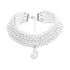 Dulce Fresco Diseño de Nicho Sentido Multicapa Apilado Collar de Perlas Moda para Mujer Collar de Gama Alta Nueva Moda Cadena para Clavícula